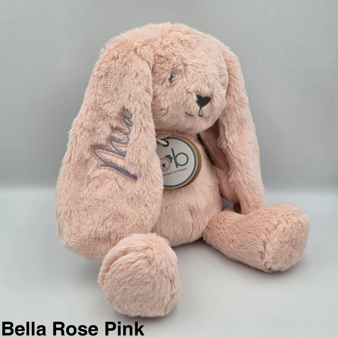 OB Designs Bunny Soft Toy Medium 34cm Bella Rose Pink