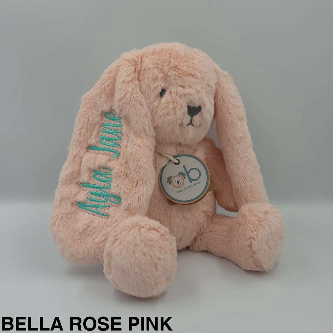 OB Designs Bunny Soft Toy Medium 34cm Bella Rose Pink