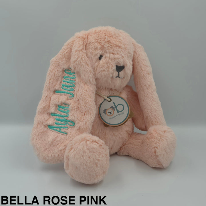 OB Designs Bunny Soft Toy Medium 34cm Bella Rose Pink