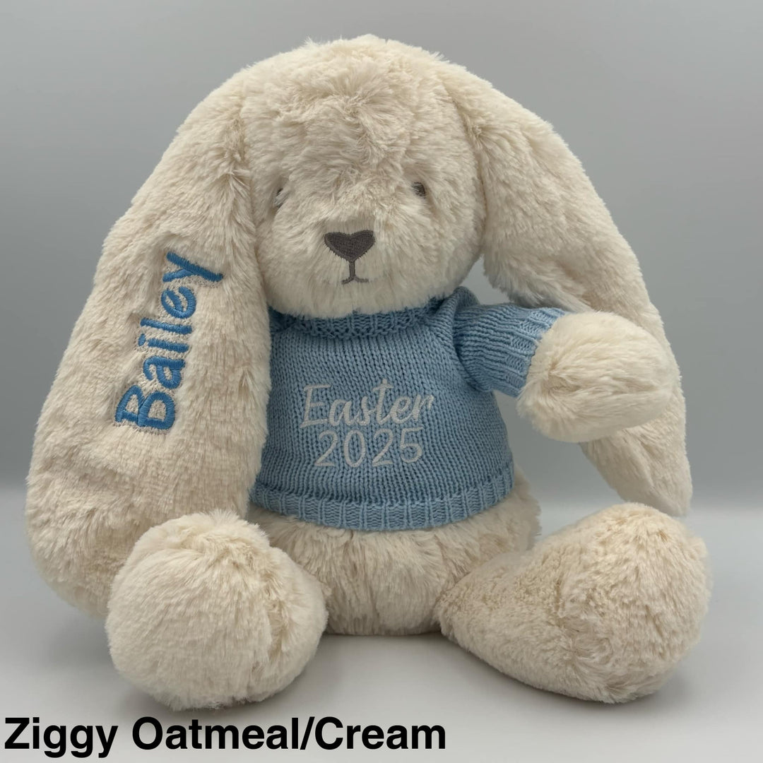 OB Designs Bunny Soft Toy Medium 34cm Ziggy Oatmeal/Cream