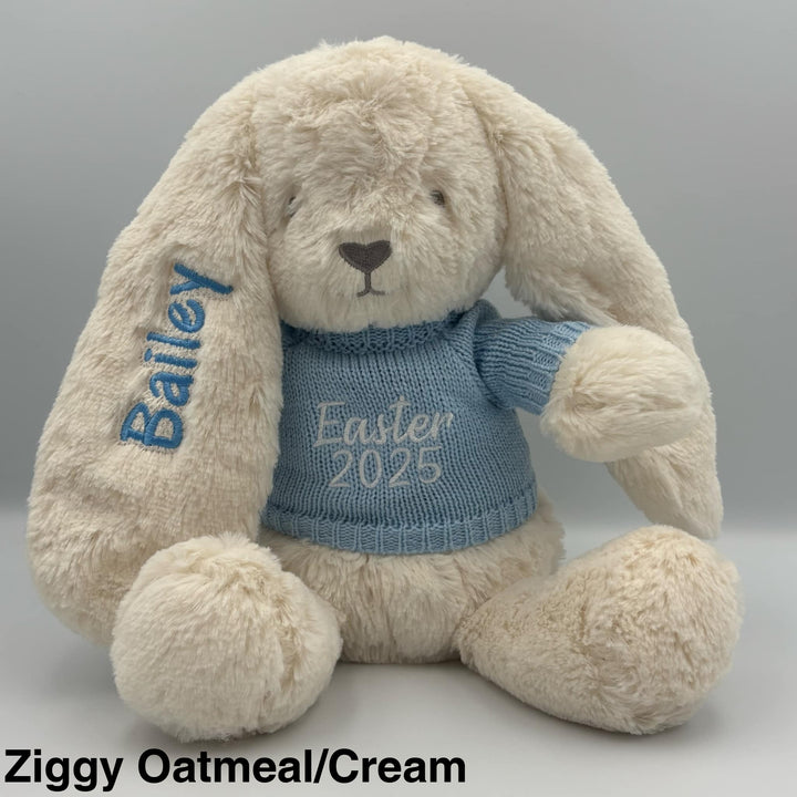 OB Designs Bunny Soft Toy Medium 34cm Ziggy Oatmeal/Cream