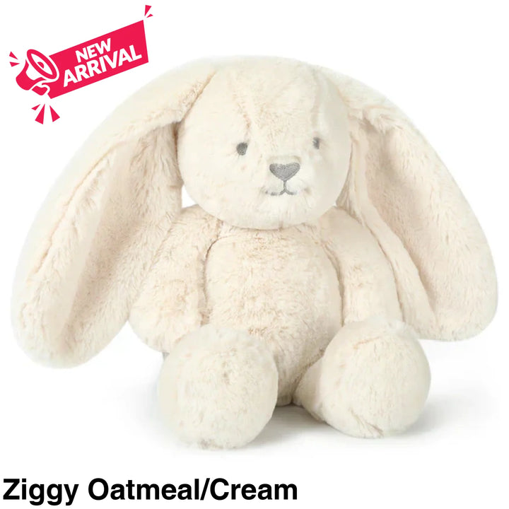 OB Designs Bunny Soft Toy Medium 34cm Ziggy Oatmeal/Cream