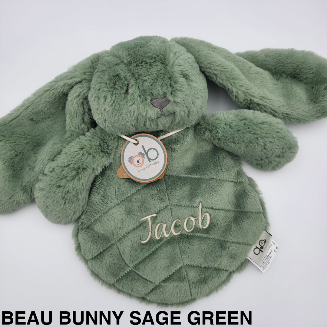OB Designs Comforter Toy Beau Bunny Sage Green