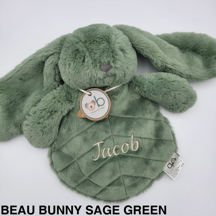 OB Designs Comforter Toy Beau Bunny Sage Green