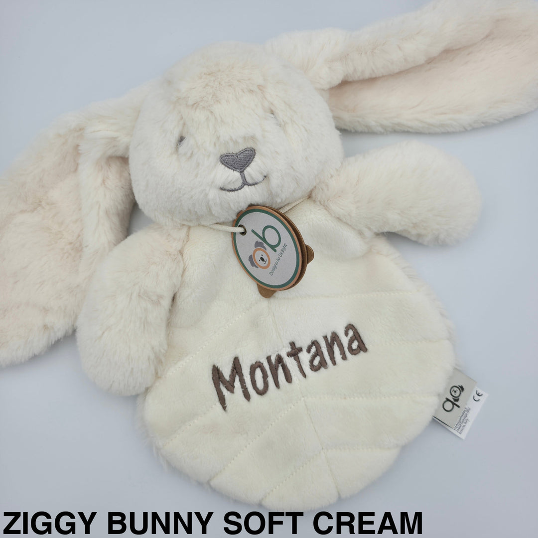 OB Designs Comforter Toy Ziggy Bunny Soft Cream