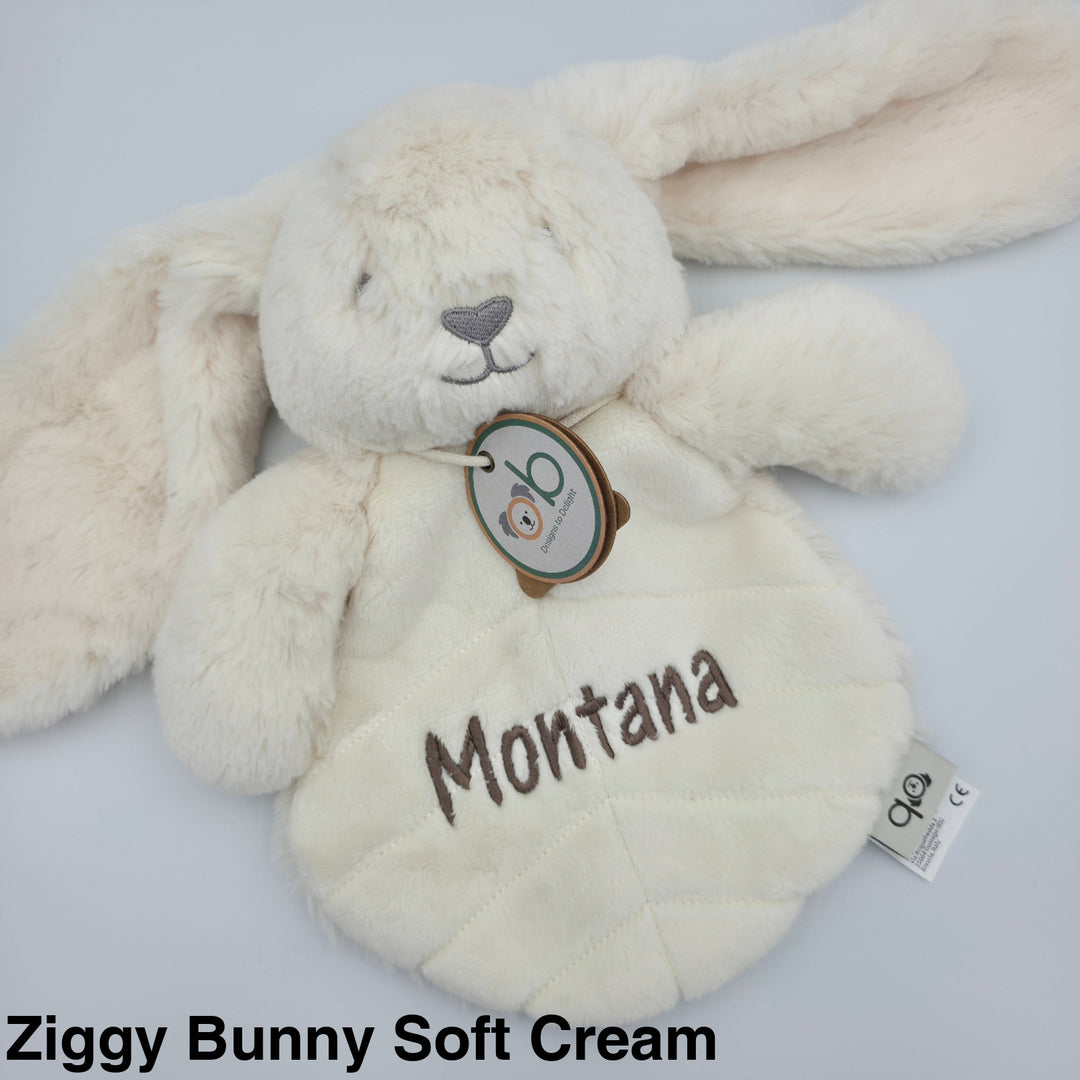 OB Designs Comforter Toy Ziggy Bunny Soft Cream