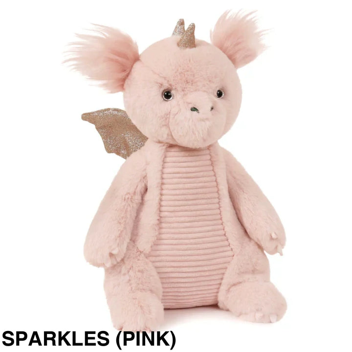 OB Designs Dragon Soft Toy 30cm Sparkles (pink)