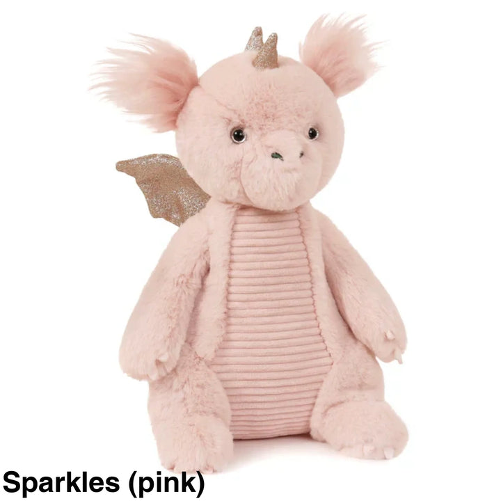 OB Designs Dragon Soft Toy 30cm Sparkles (pink)
