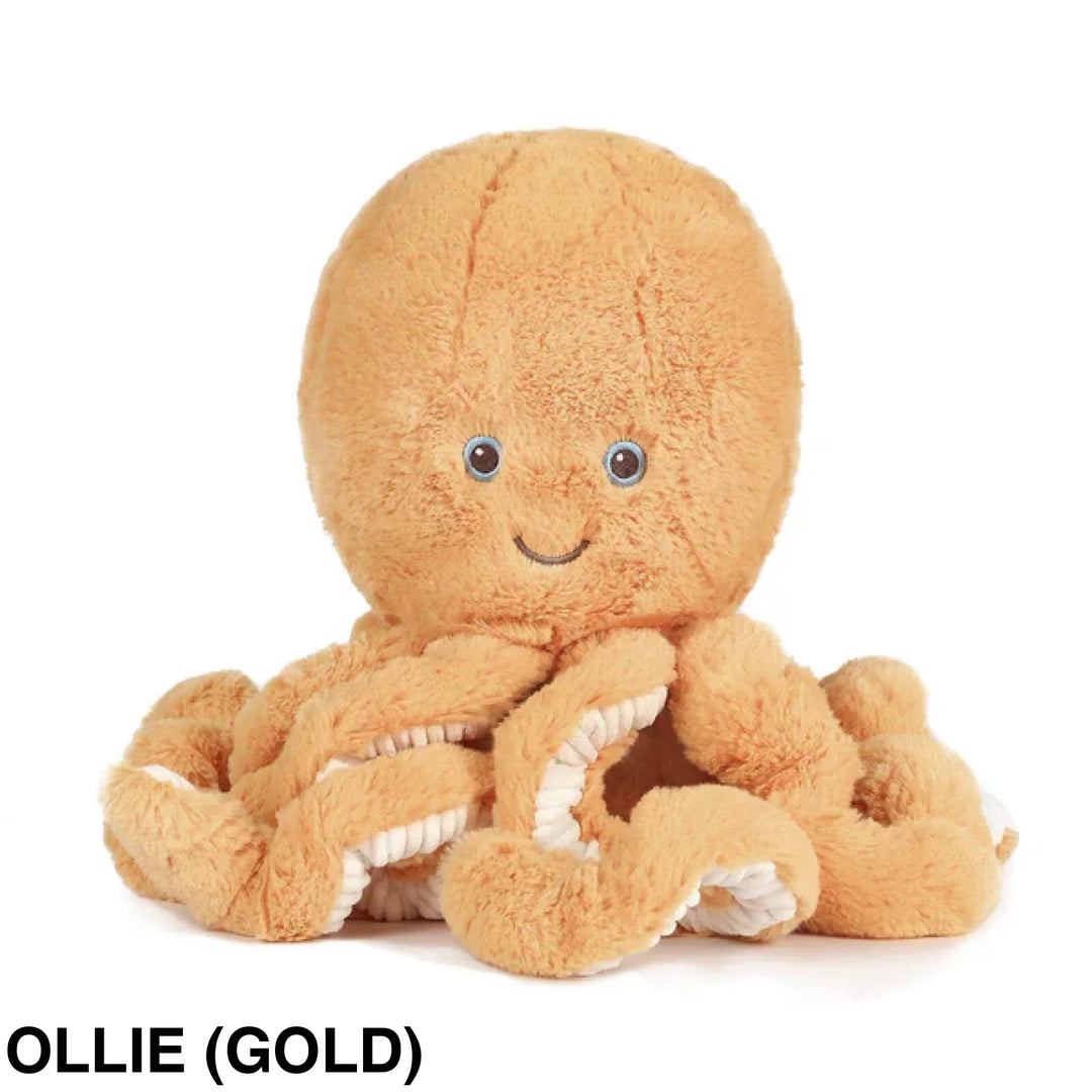 OB Designs Octopus Soft Toy 38cm Ollie (gold)