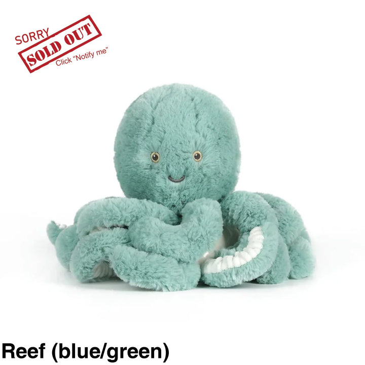 OB Designs Octopus Little Soft Toy 22cm Reef (blue/green)
