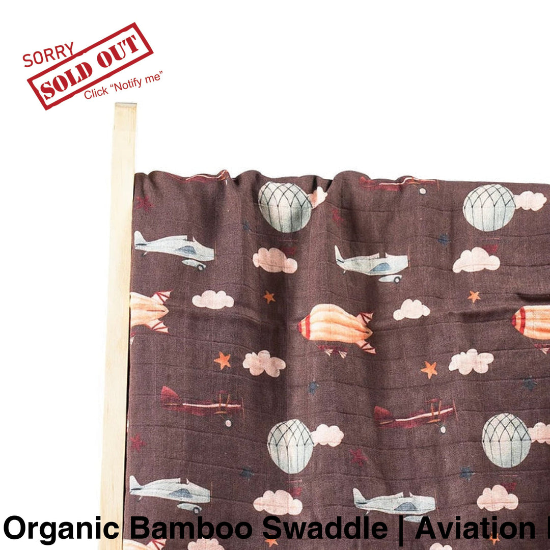 Organic Muslin Swaddle - Assorted Bamboo | Aviation Dark Wraps