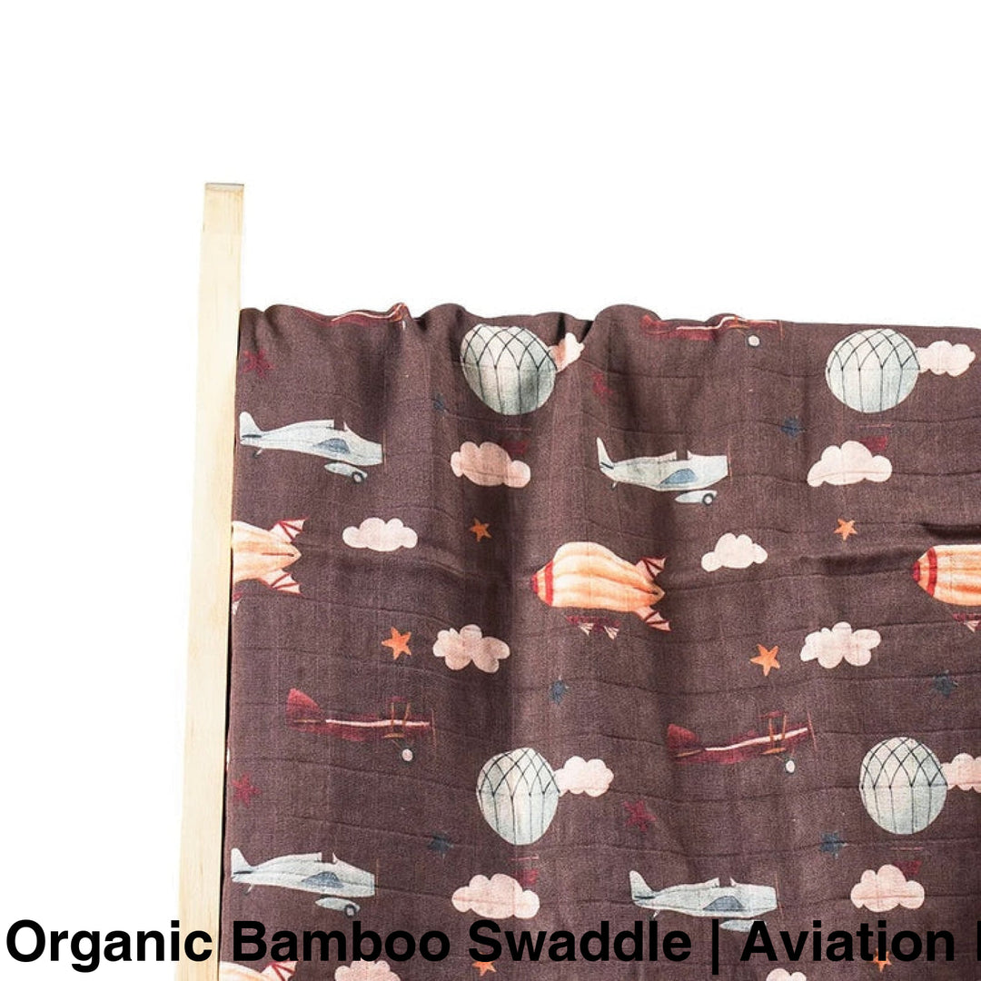 Organic Muslin Swaddle - Assorted Bamboo | Aviation Dark Wraps