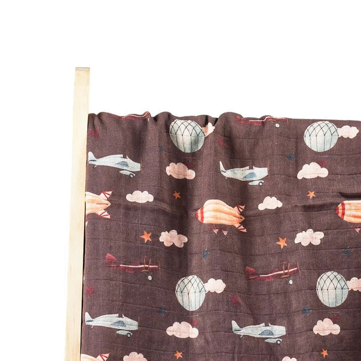Organic Muslin Swaddle - Assorted Bamboo | Aviation Dark Wraps