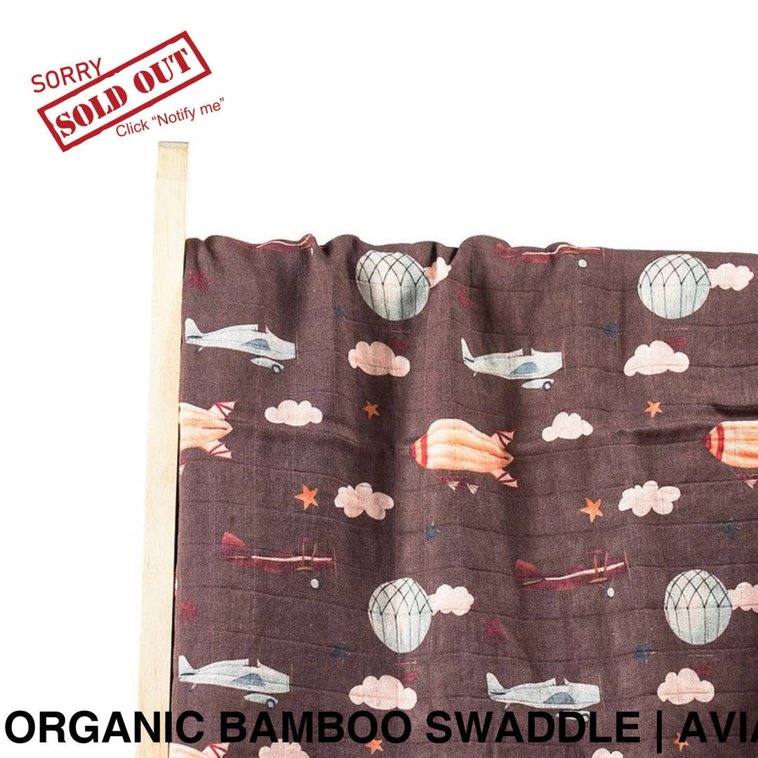 Organic Muslin Swaddle - Assorted Bamboo | Aviation Dark Wraps