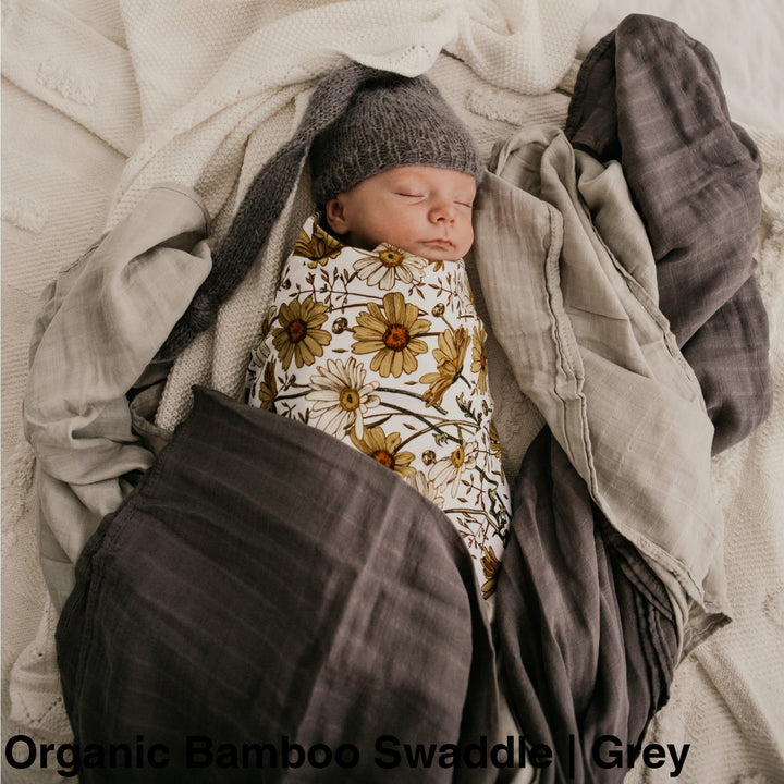 Organic Muslin Swaddle - Assorted Bamboo | Grey Wraps