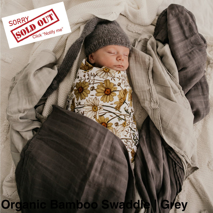 Organic Muslin Swaddle - Assorted Bamboo | Grey Wraps