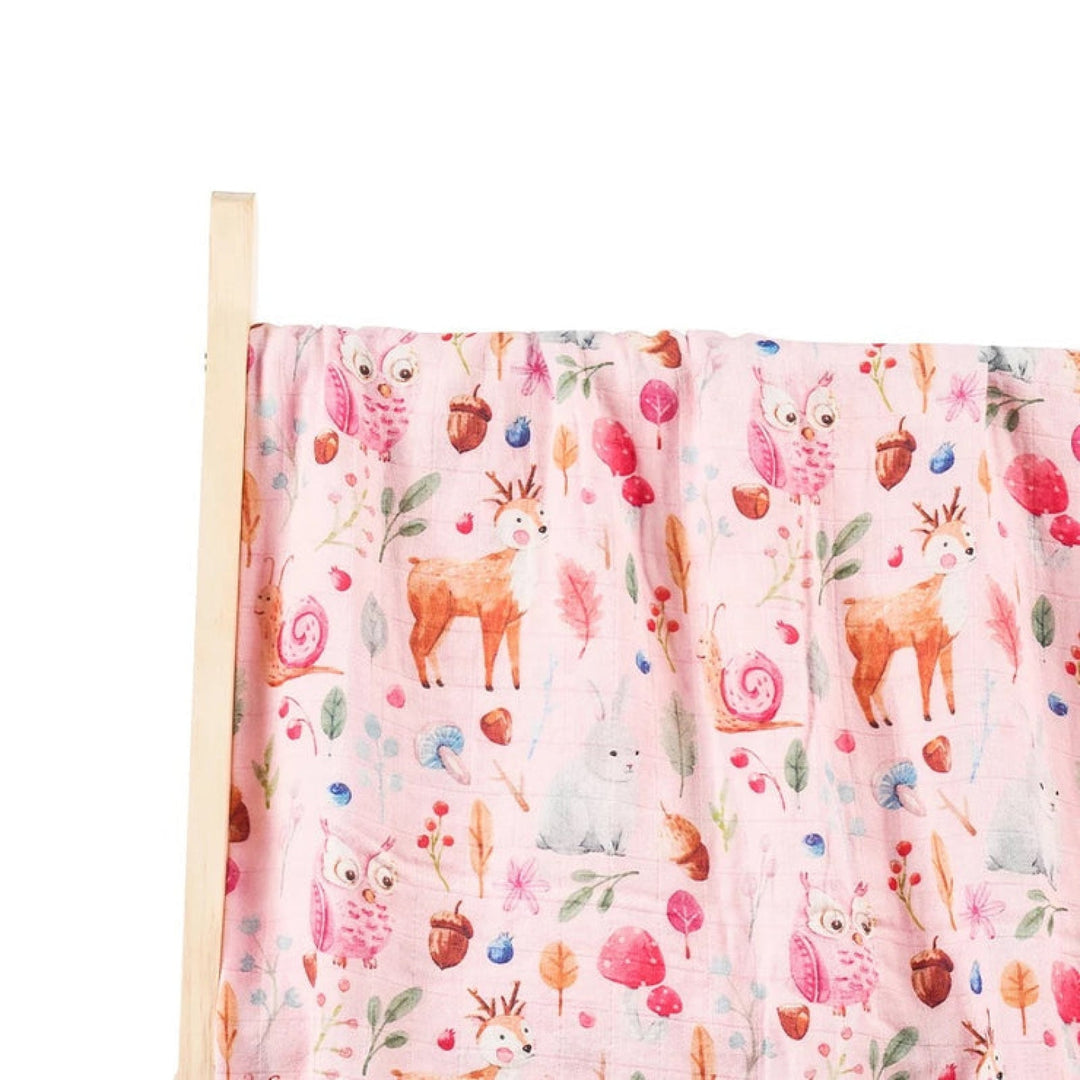 Organic Muslin Swaddle - Assorted Bamboo | Pink Forest Wraps