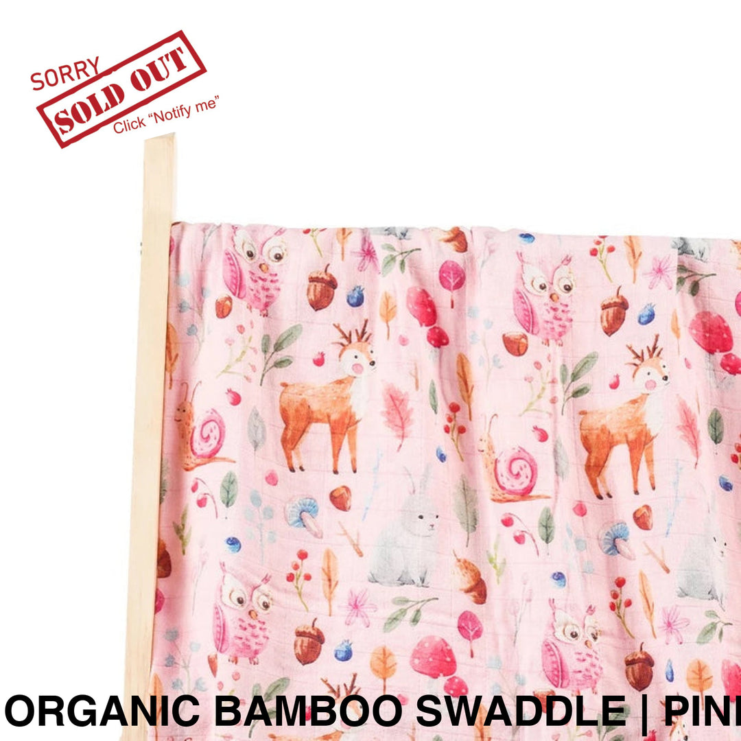 Organic Muslin Swaddle - Assorted Bamboo | Pink Forest Wraps