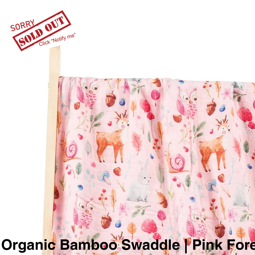 Organic Muslin Swaddle - Assorted Bamboo | Pink Forest Wraps