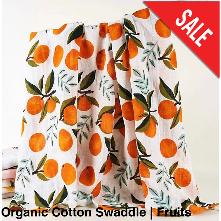 Organic Muslin Swaddle - Assorted Cotton | Fruits Bamboo Wraps