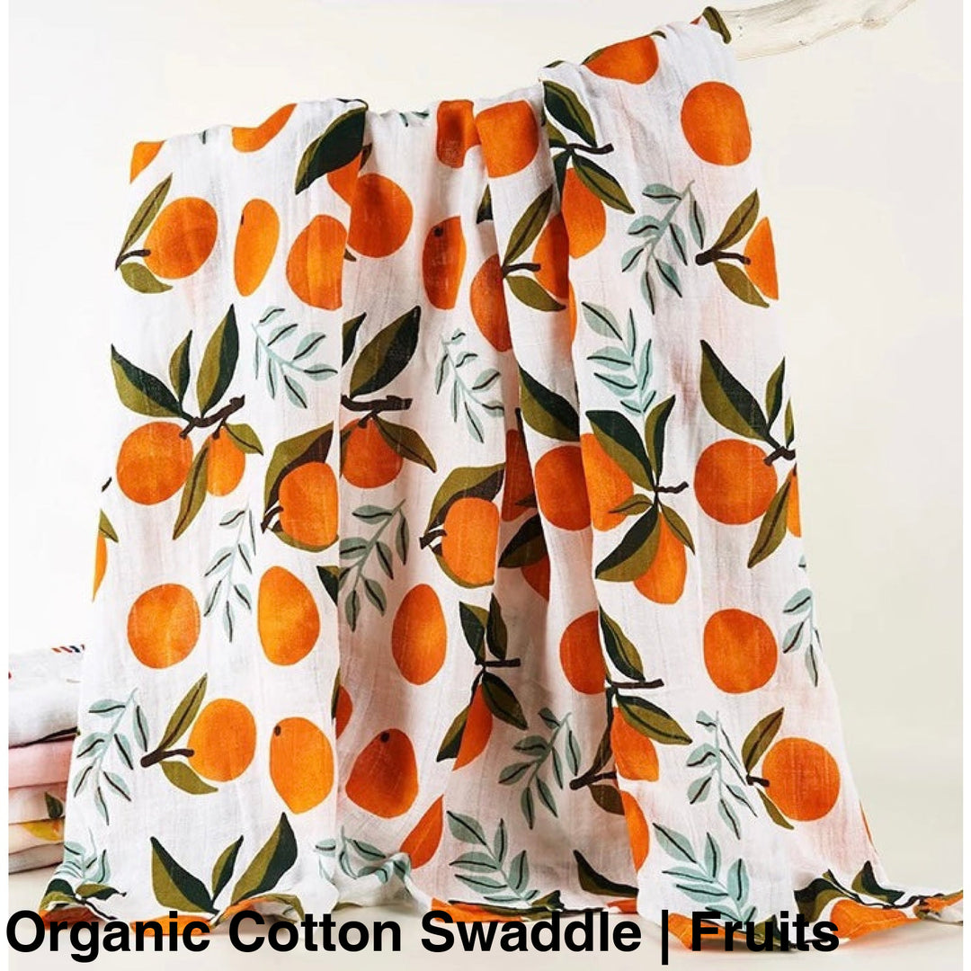 Organic Muslin Swaddle - Assorted Cotton | Fruits Bamboo Wraps