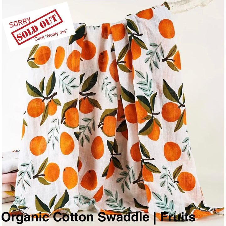 Organic Muslin Swaddle - Assorted Cotton | Fruits Bamboo Wraps