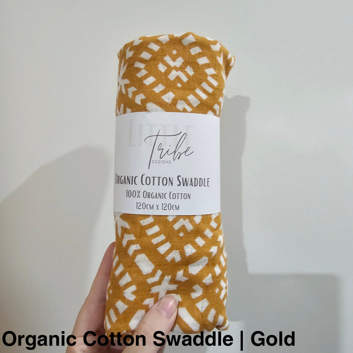 Organic Muslin Swaddle - Assorted Cotton | Gold Bamboo Wraps