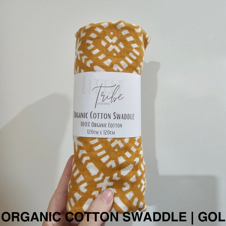 Organic Muslin Swaddle - Assorted Cotton | Gold Bamboo Wraps