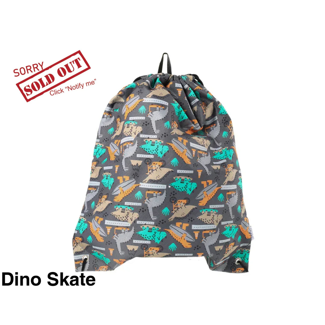 Out & About Drawstring Bag Dino Skate