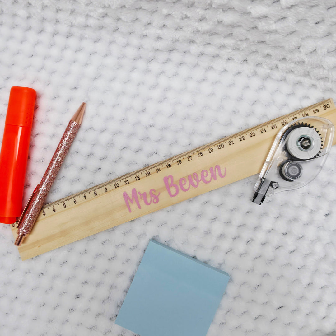 Personalised 30cm Wooden Ruler