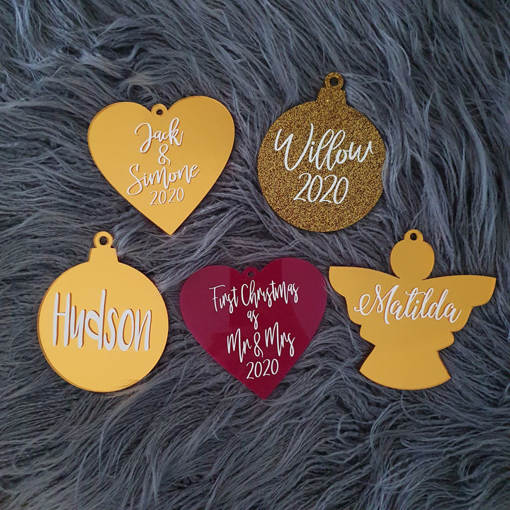 Personalised Acrylic Christmas Bauble - Large