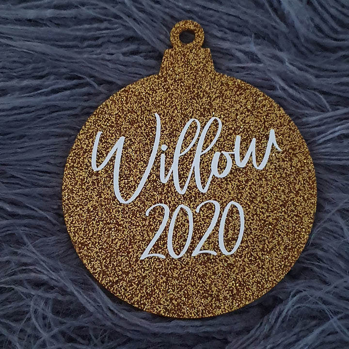 Personalised Acrylic Christmas Bauble - Large