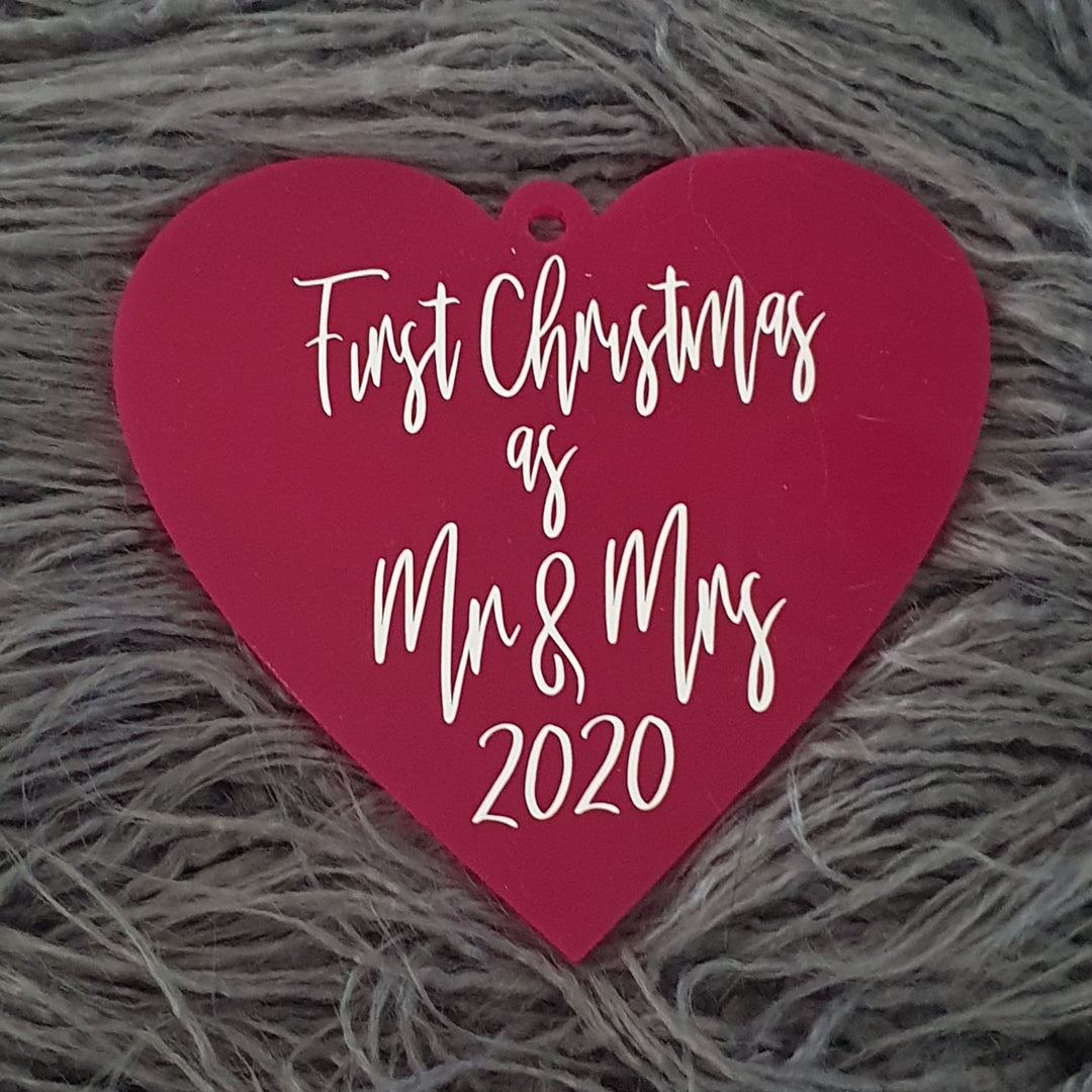 Personalised Acrylic Christmas Bauble - Large