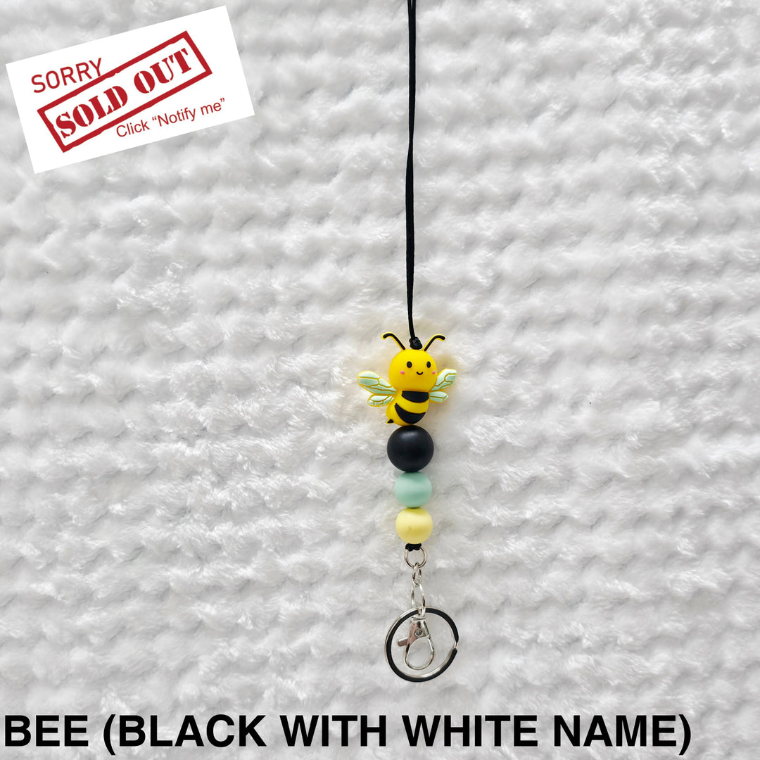 Personalised Beaded Lanyard Bee
