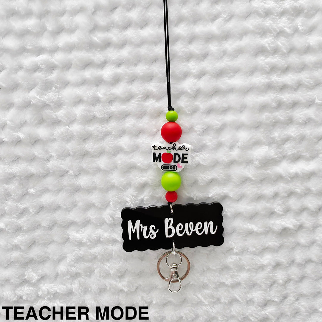 Personalised Beaded Lanyard Teacher Mode