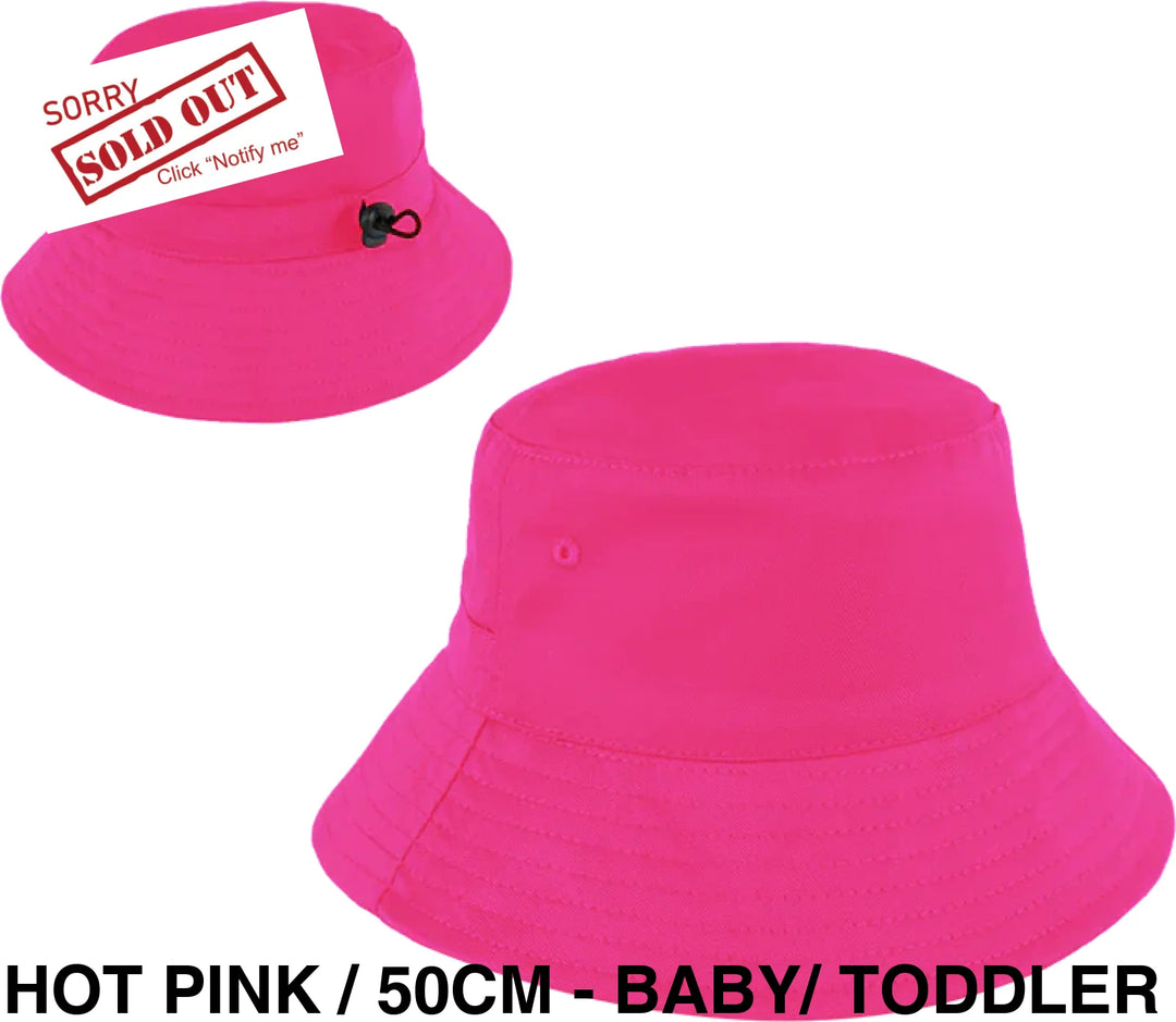 Personalised Bucket Hat - Baby/Toddler (50Cm) Hot Pink