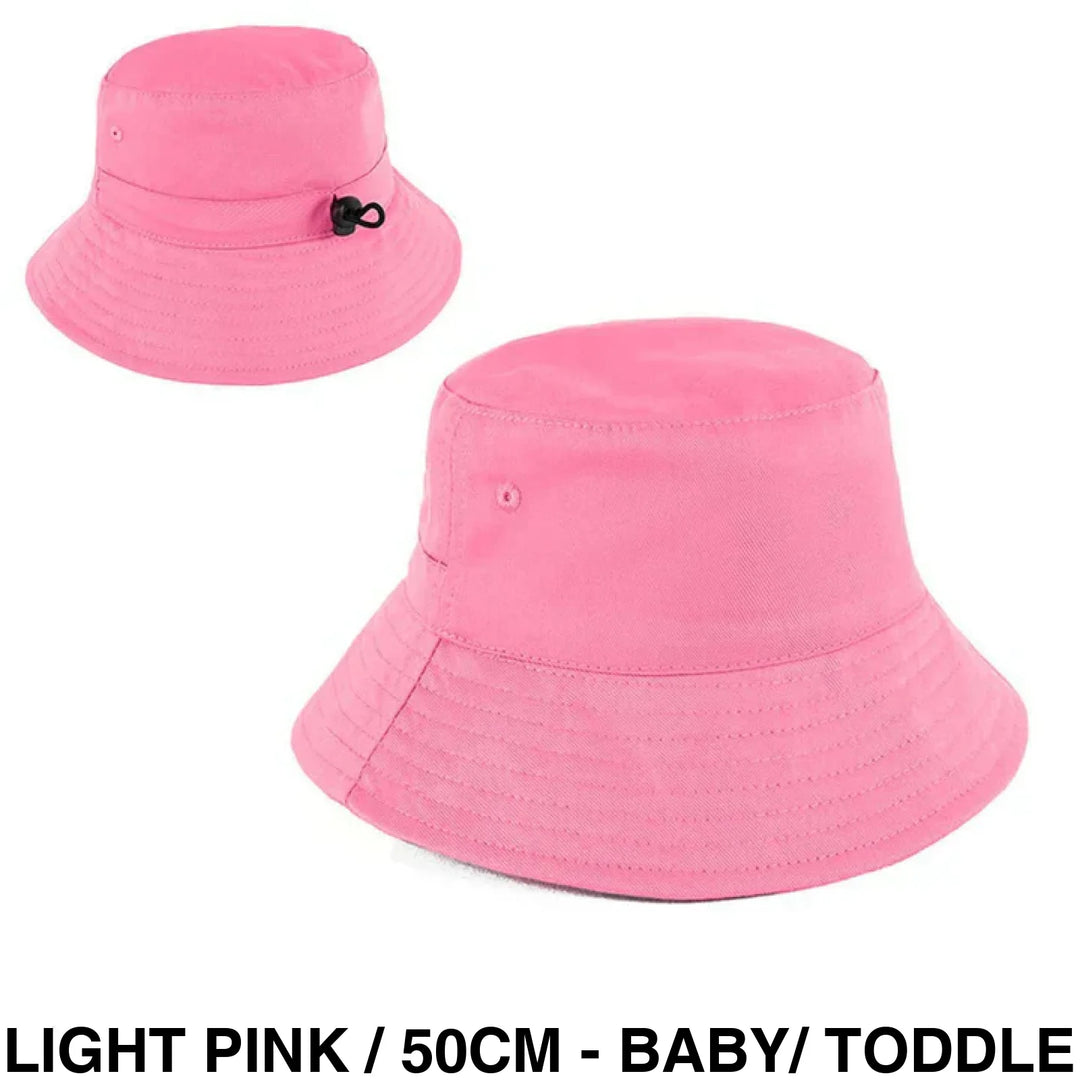 Personalised Bucket Hat - Baby/Toddler (50Cm) Light Pink