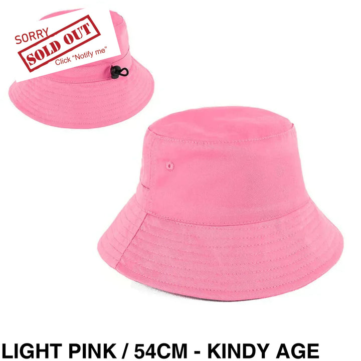 Personalised Bucket Hat - Baby/Toddler (50Cm) Light Pink