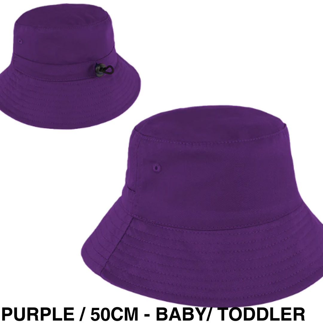 Personalised Bucket Hat - Baby/Toddler (50cm) Purple