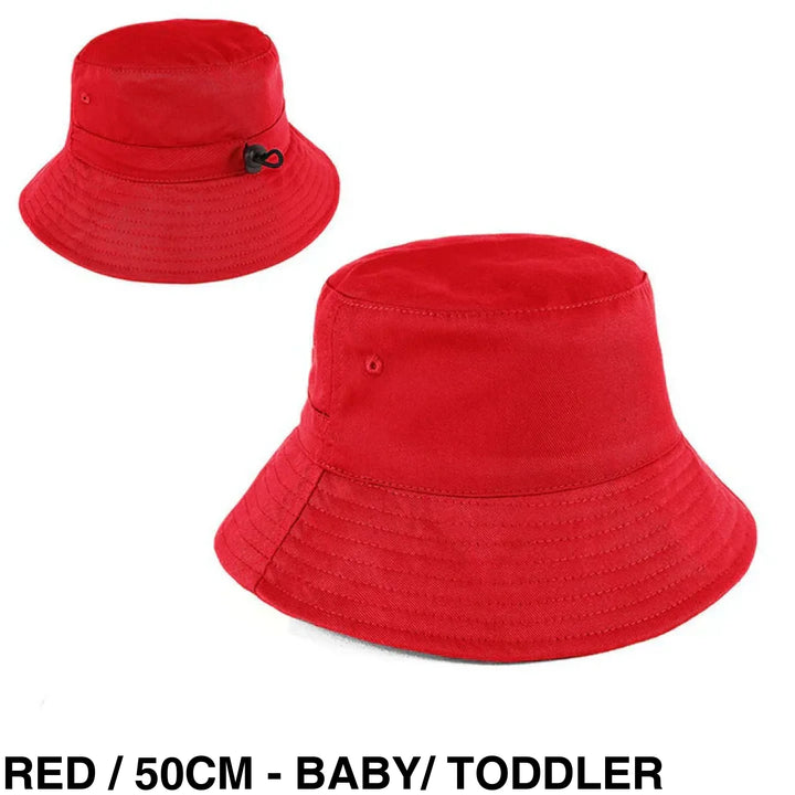 Personalised Bucket Hat - Baby/Toddler (50Cm) Red
