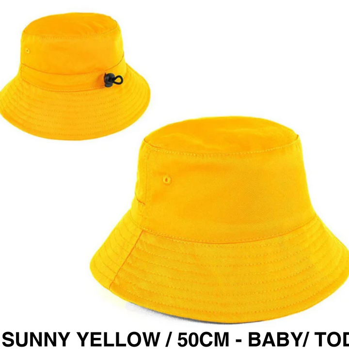 Personalised Bucket Hat - Baby/Toddler (50cm) Sunny Yellow