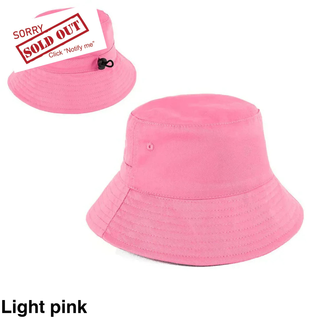 Personalised Bucket Hat - Baby/Toddler (50Cm) Light Pink