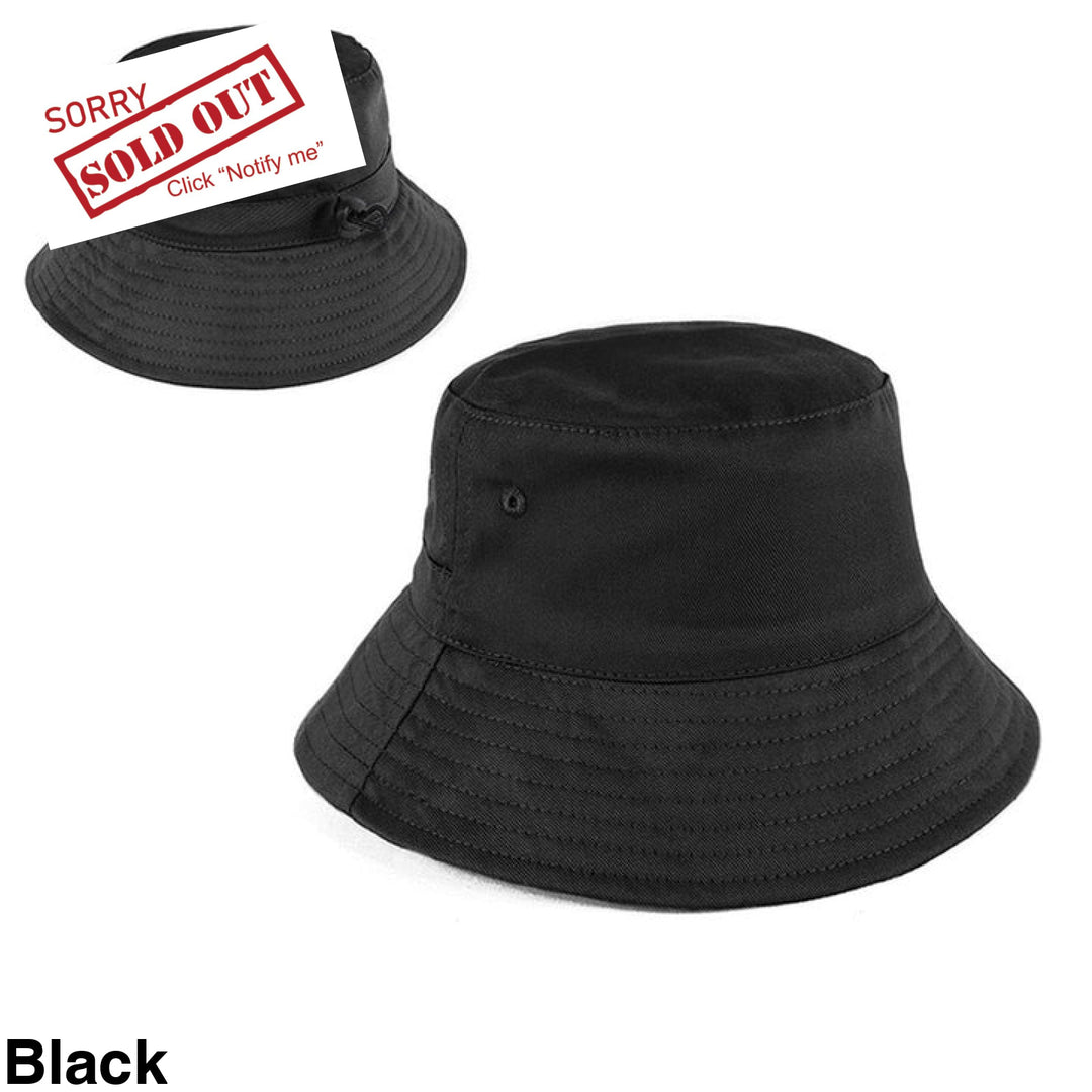 Personalised Bucket Hat - Youth (58Cm) Black