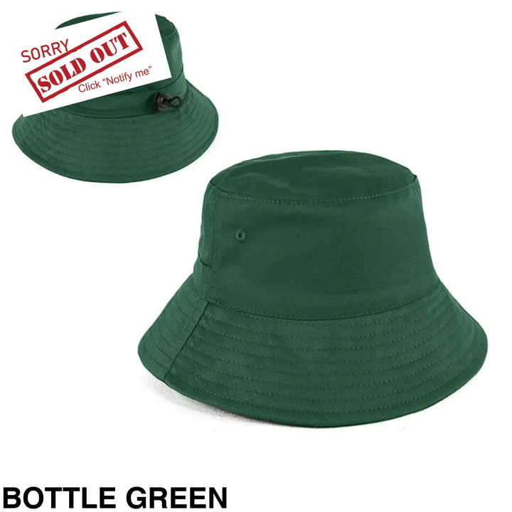 Personalised Bucket Hat - Youth (58Cm) Bottle Green
