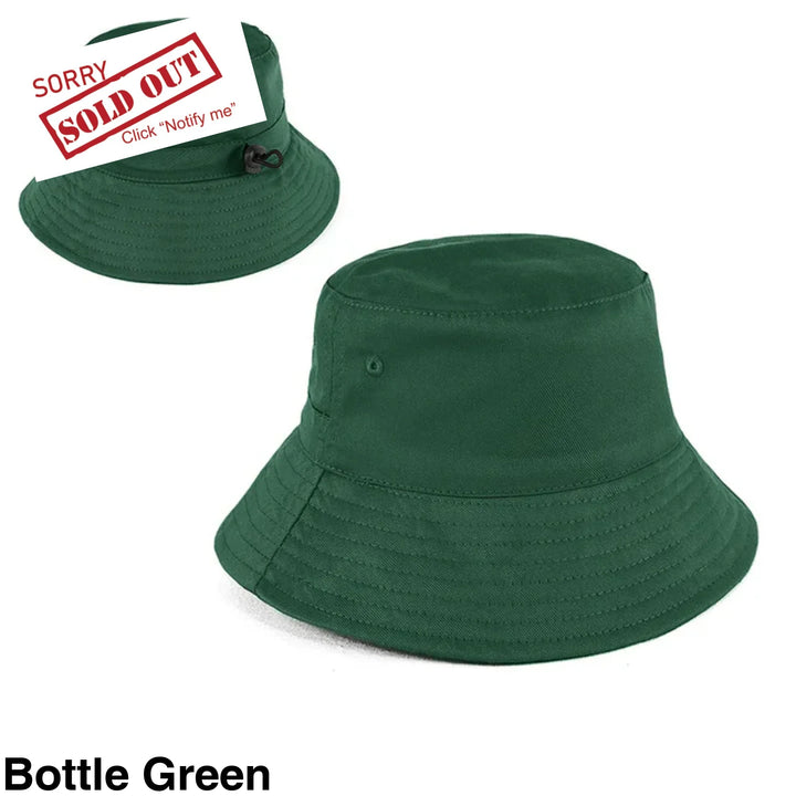 Personalised Bucket Hat - Youth (58Cm) Bottle Green