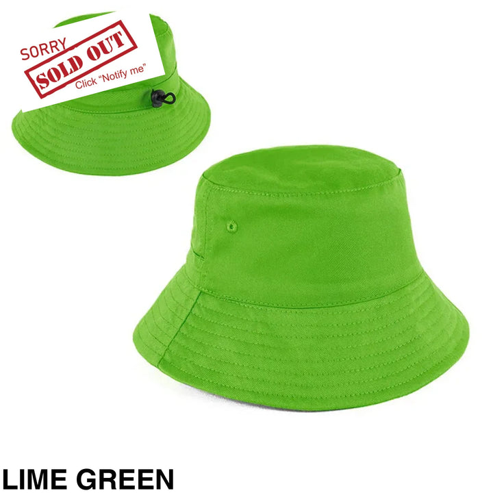 Personalised Bucket Hat - Youth (58Cm) Lime Green