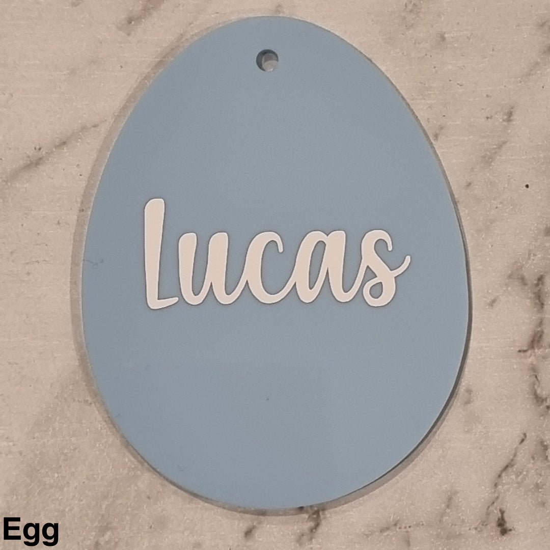 Personalised Easter Acrylic Tag Egg