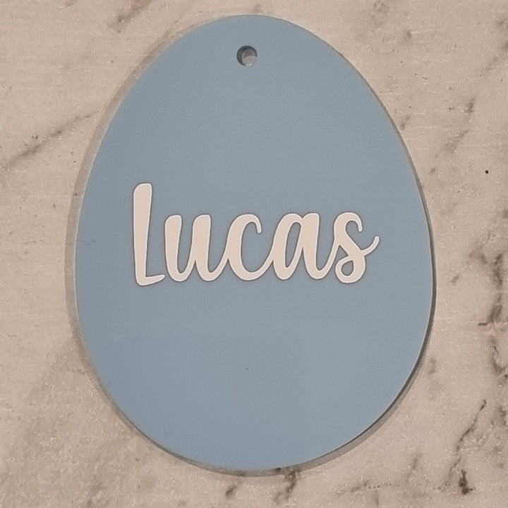 Personalised Easter Acrylic Tag Egg