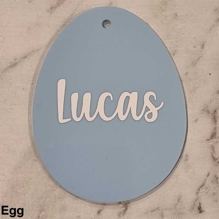 Personalised Easter Acrylic Tag Egg