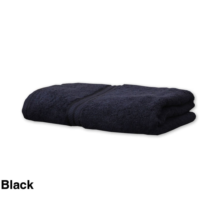 Personalised Elegant Bath Towel Black